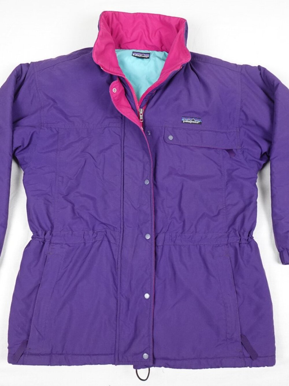 Vintage 90s Patagonia Insulated Jacket Women's Size 10 Zip Up Made in Hong Kong
